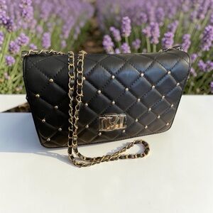 2Fer. Badgley Mischka Quilted Vegan Leather Crossbody Bag with matching wallet.